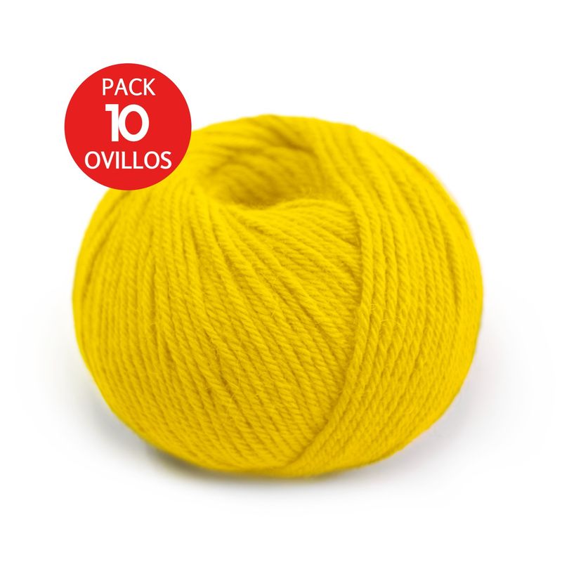 MICHELL - Lana 100% Baby Alpaca Indiecita DK  Pack x10 Ovillos  Mostaza AM1120