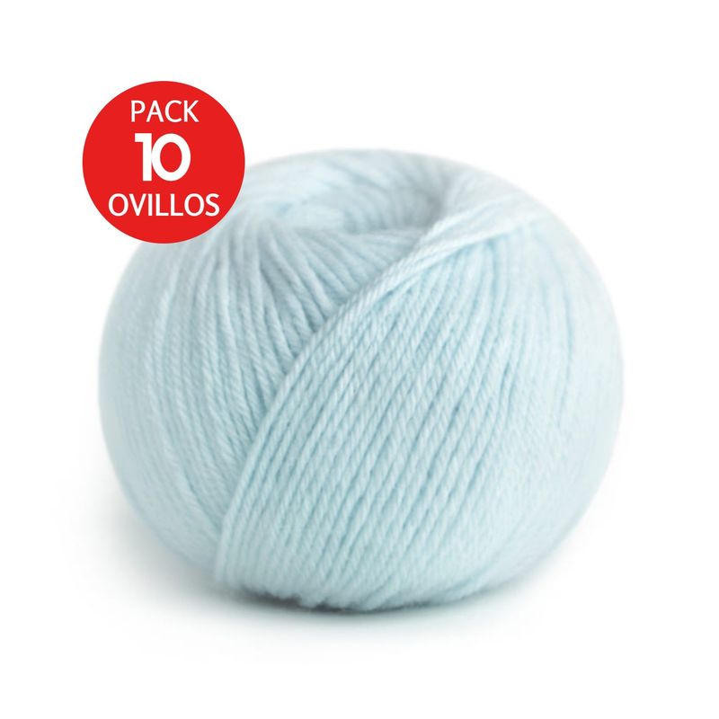 MICHELL - Lana 100% Baby Alpaca Indiecita DK  Pack x10 Ovillos  Celeste AZ8117