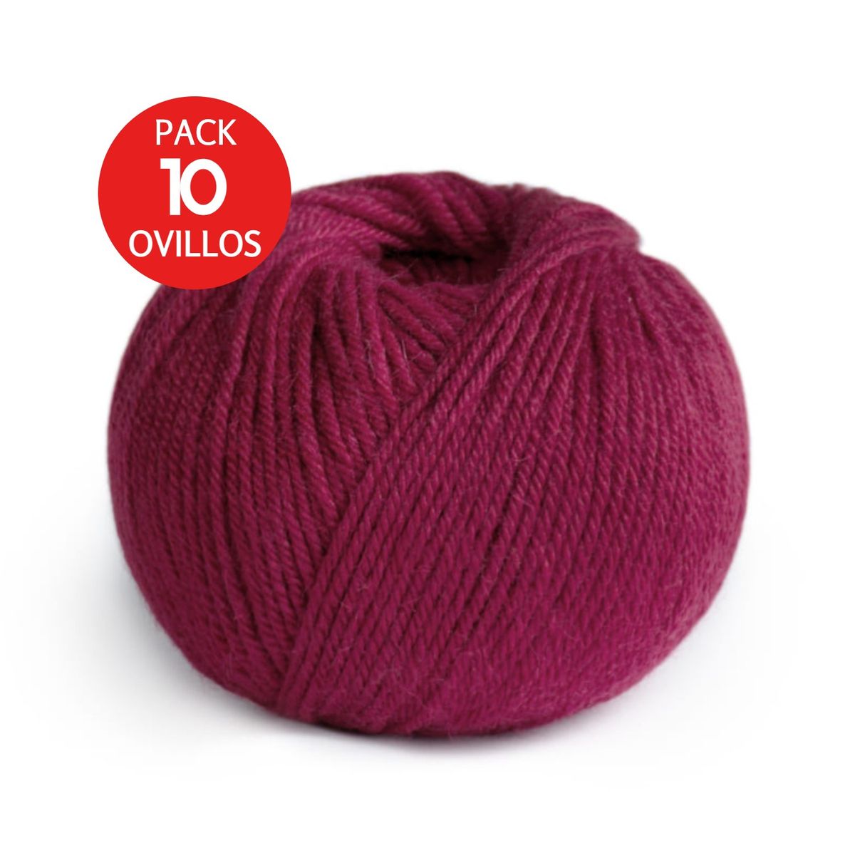 MICHELL - Lana 100% Baby Alpaca Indiecita DK  Pack x10 Ovillos  Guinda RJ5820