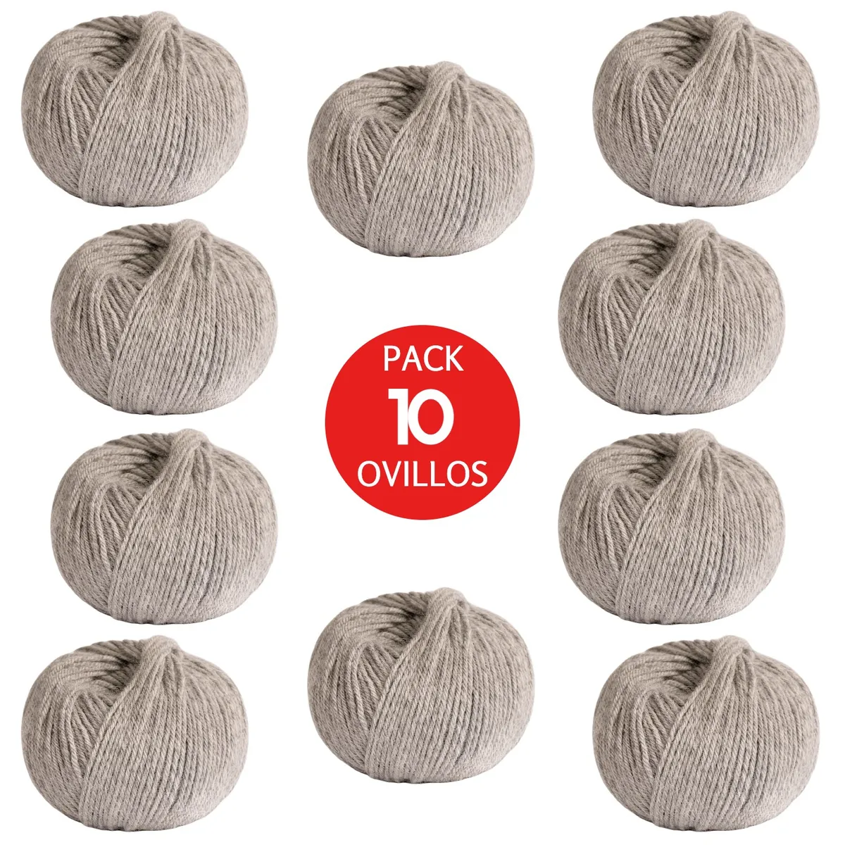 MICHELL - Lana 100% Baby Alpaca Indiecita DK  Pack x10 Ovillos  Beige 282