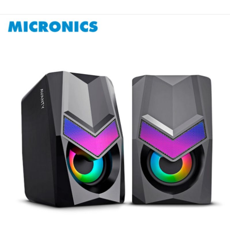 MICRONICS - Parlante AVANTY MIC S321 2.0 RGB 2. 5   - PLUG 3.5mm MICRONICS