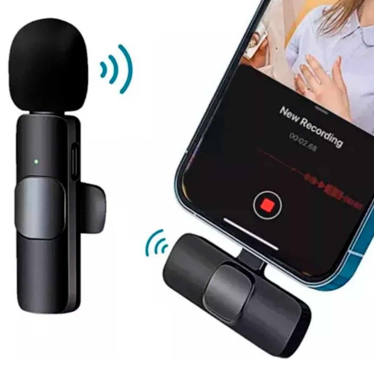 GENERICO - Micrófono solaparo inalámbrico Tipo C Romax