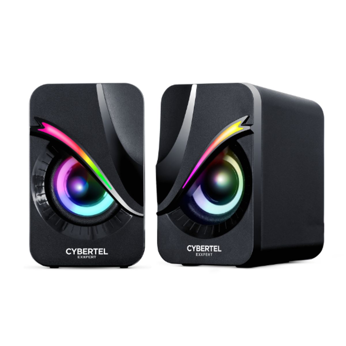 CYBERTEL - Parlante EXXPERT BLACK CBX S301 2.0 RGB 2  CYBERTEL