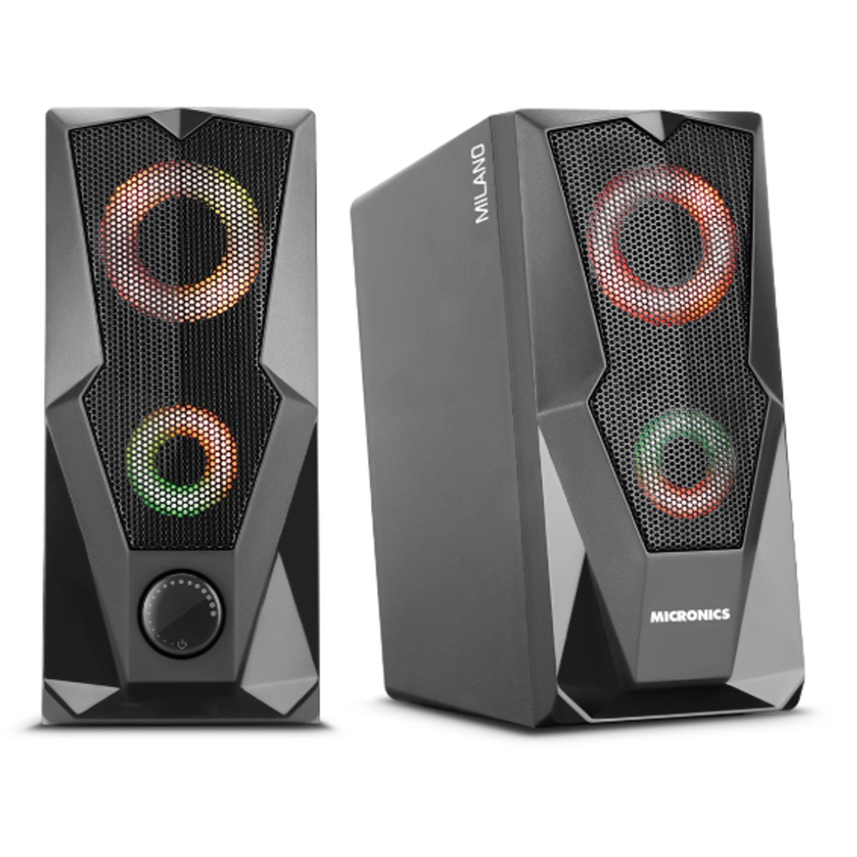 MICRONICS - Parlante Gamer MILANO BLACK MIC S310 2.0 RGB 2.5  MICRONICS