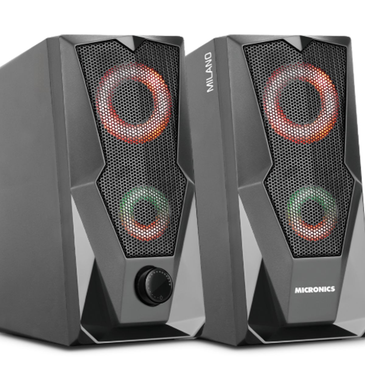 MICRONICS - Parlante Gamer MILANO BLACK MIC S310 2.0 RGB 2.5  MICRONICS