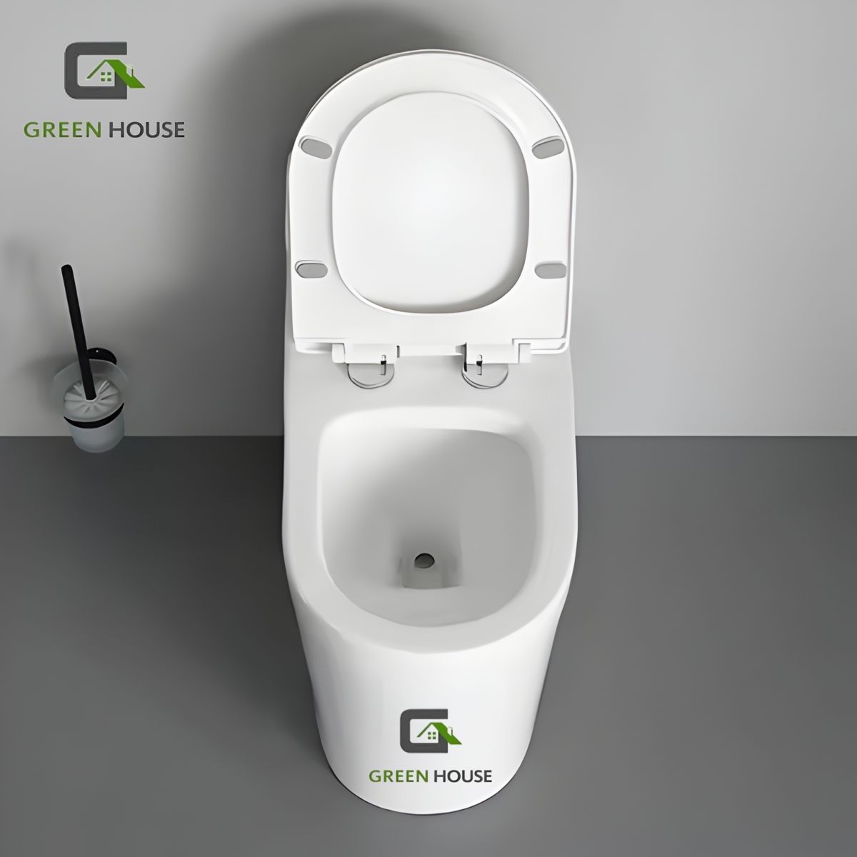 GREEN HOUSE - INODORO BLANCO CON SIFON UNA PIEZA MODELO TORNADO