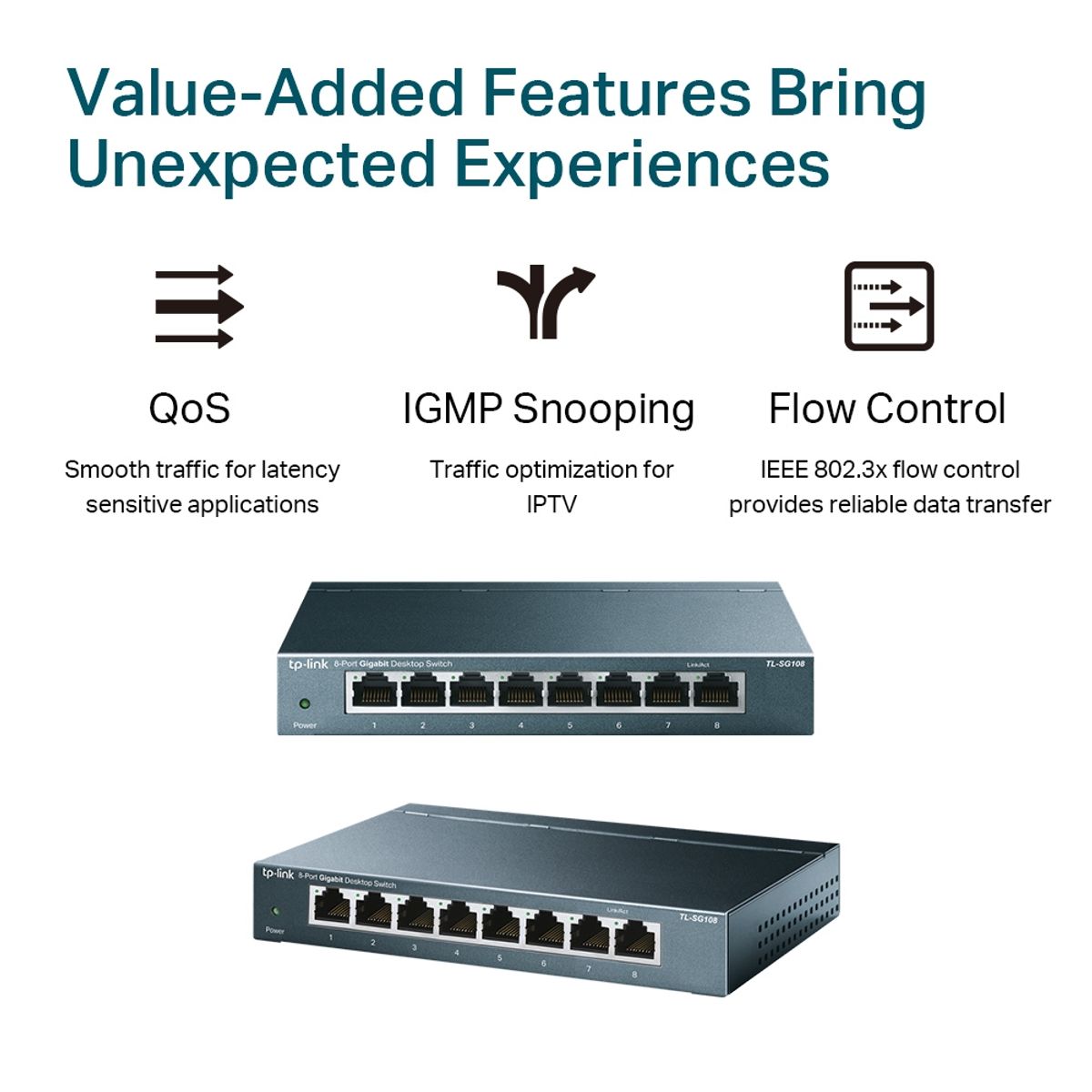 TP LINK - Switch  de 8 puertos Gigabit tp-link TL-SG108