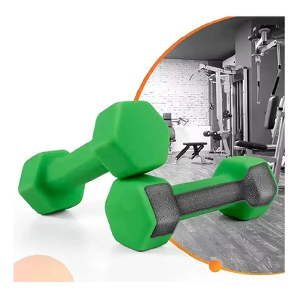 GENERICO - Mancuernas 4kg De Vinilo Pesas Plastificadas Par