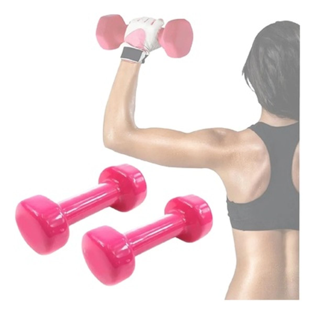 GENERICO - Par Pesas Mancuernas De Neoprene 5 Kilos - Fucsia