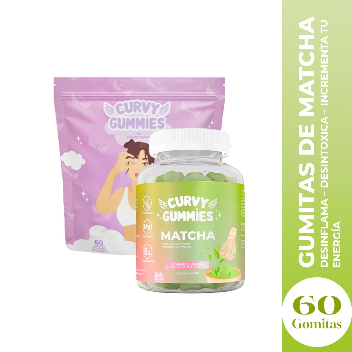 GENERICO - Gomitas de Matcha Curvy Gummies