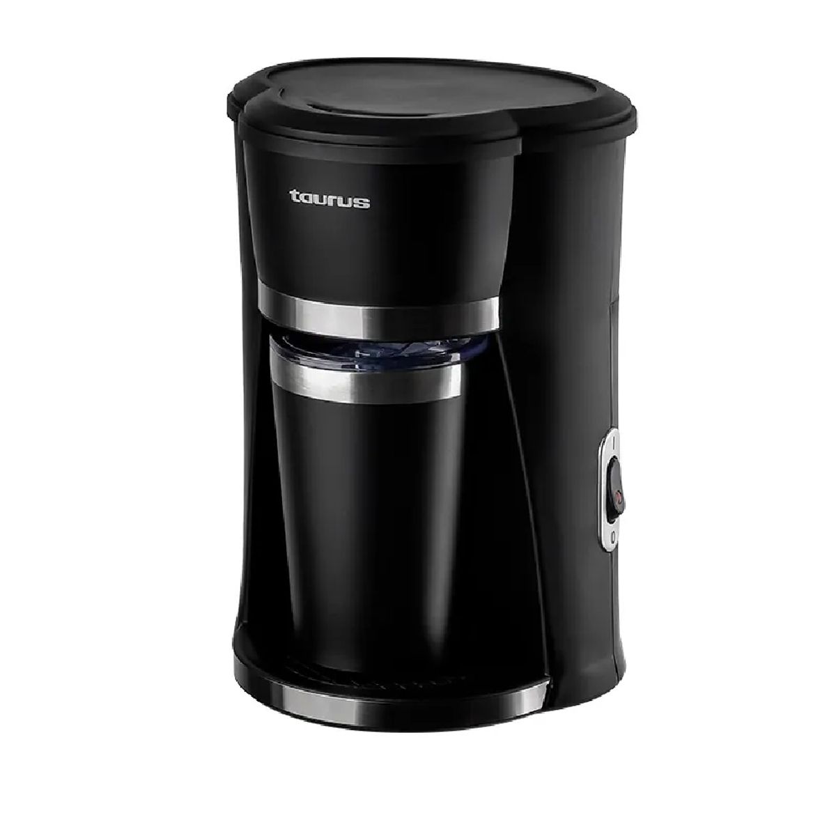 TAURUS - Cafetera Personal Coffee con Taza Térmica de Acero Inoxidable