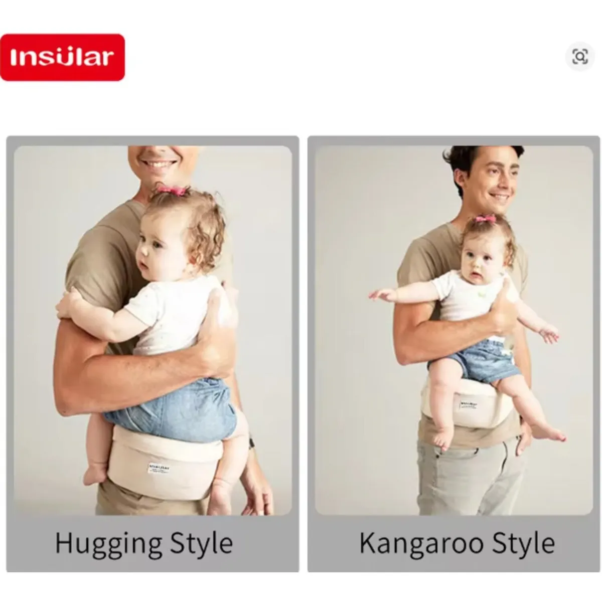 GENERICO - Transportador de bebe Canguro de paseo para uso diario NEGRO