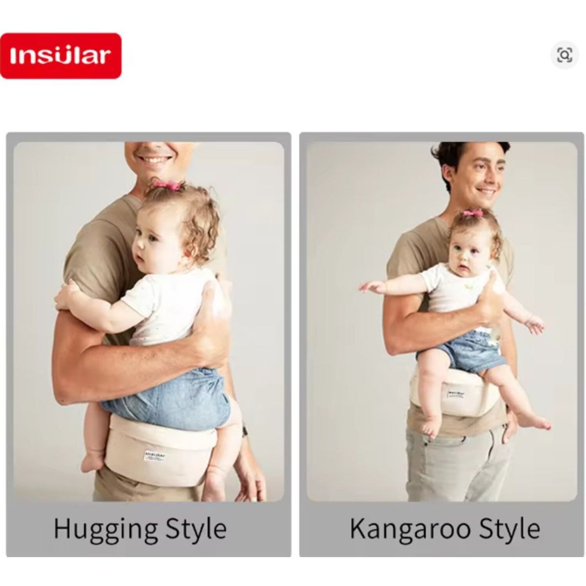 GENERICO - Transportador de bebe Canguro de paseo para uso diario NEGRO