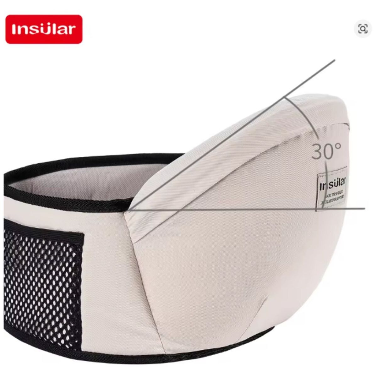 GENERICO - PORTABEBE COLOR GRIS ASIENTO DE CADERA PARA BEBES