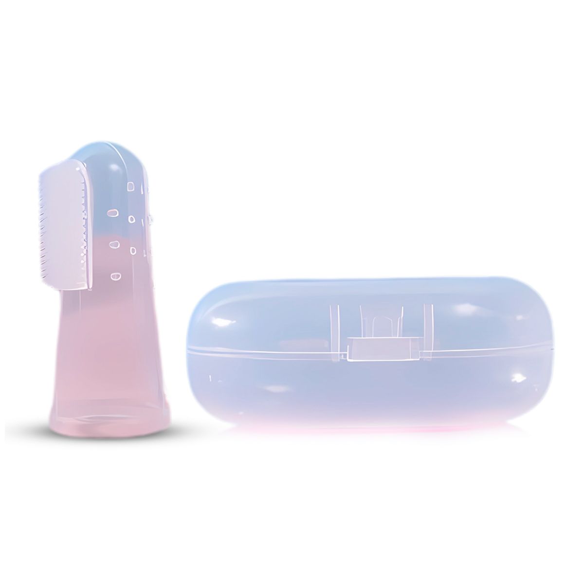 GENERICO - Cepillo Dedal de Silicona para Dientes y Encías Transparente