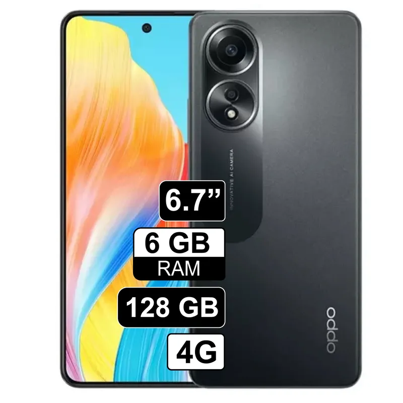 OPPO - Celular OPPO A58 67 6GB 128GB 50MP + 2MP Negro