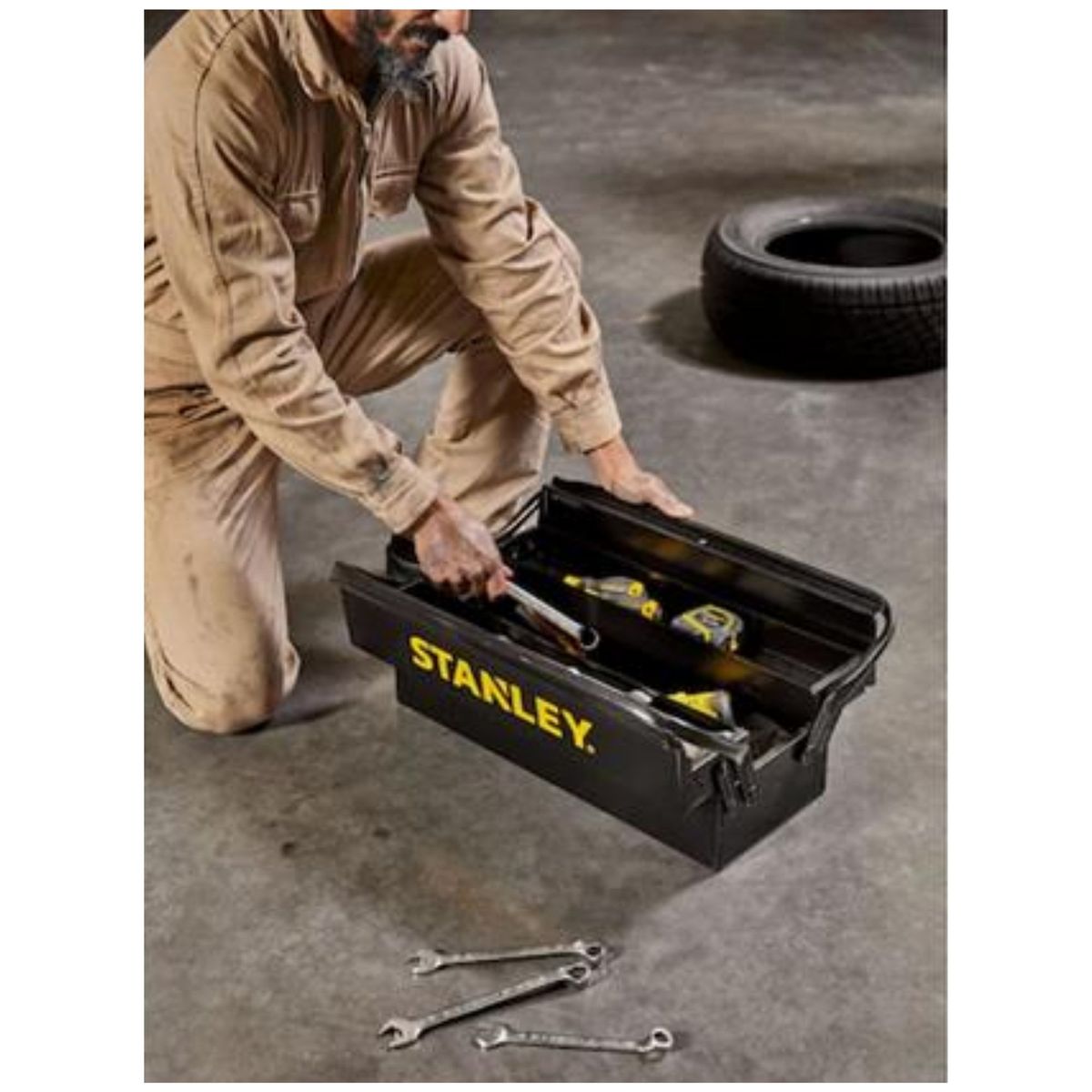 STANLEY - Caja metalico 3 bandejas portas Herramientas 20" STST98725LA