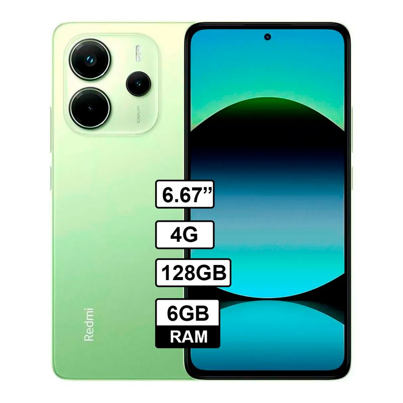 XIAOMI - Celular Redmi Note 14 4G 6GB RAM/ 128GB VERDE