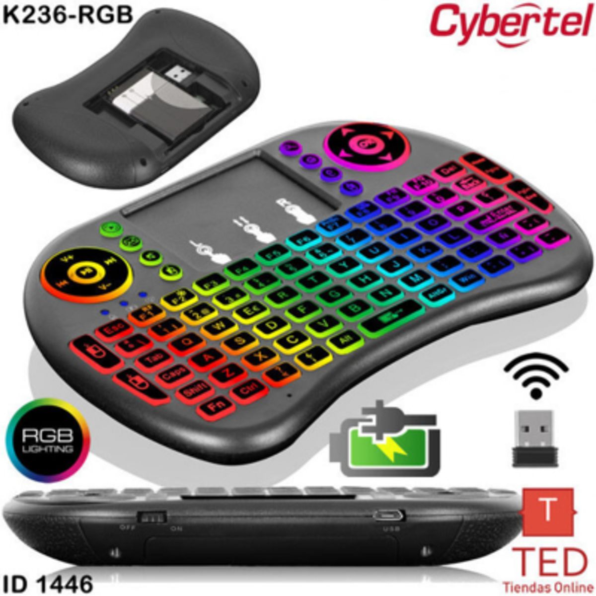 CYBERTEL - TECLADO CYBERTEL SMART PIXEL CYB K236-RGB MINI LED WIFI TOUCH