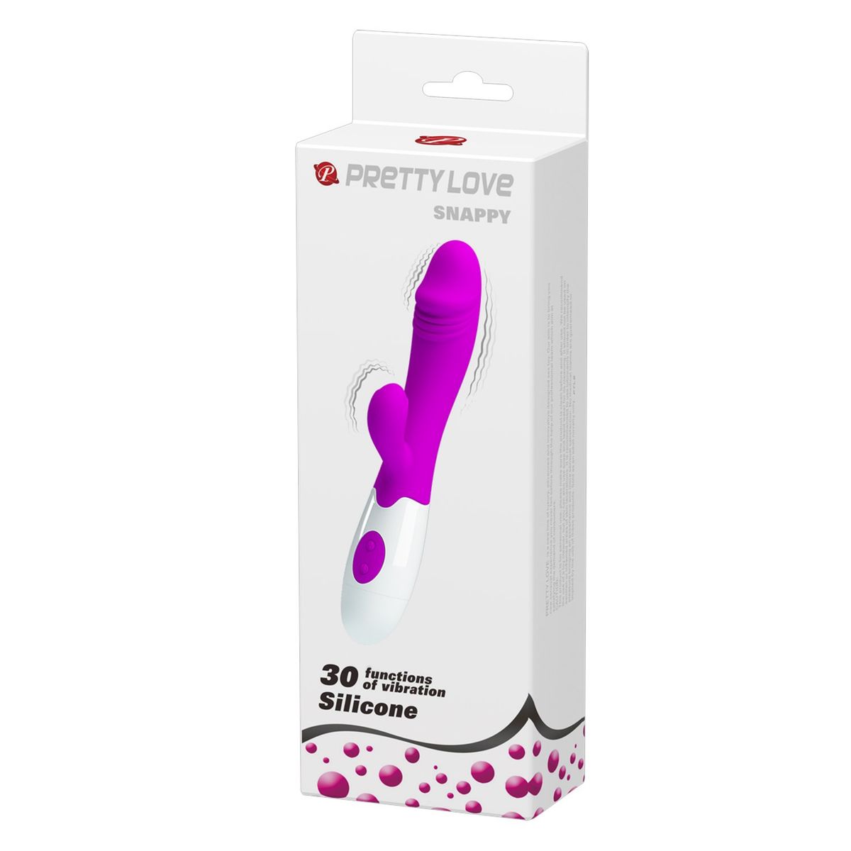 PRETTY LOVE - Vibrador Sexual Femenino Rabbit Doble Snappy 30 Funciones Silicona
