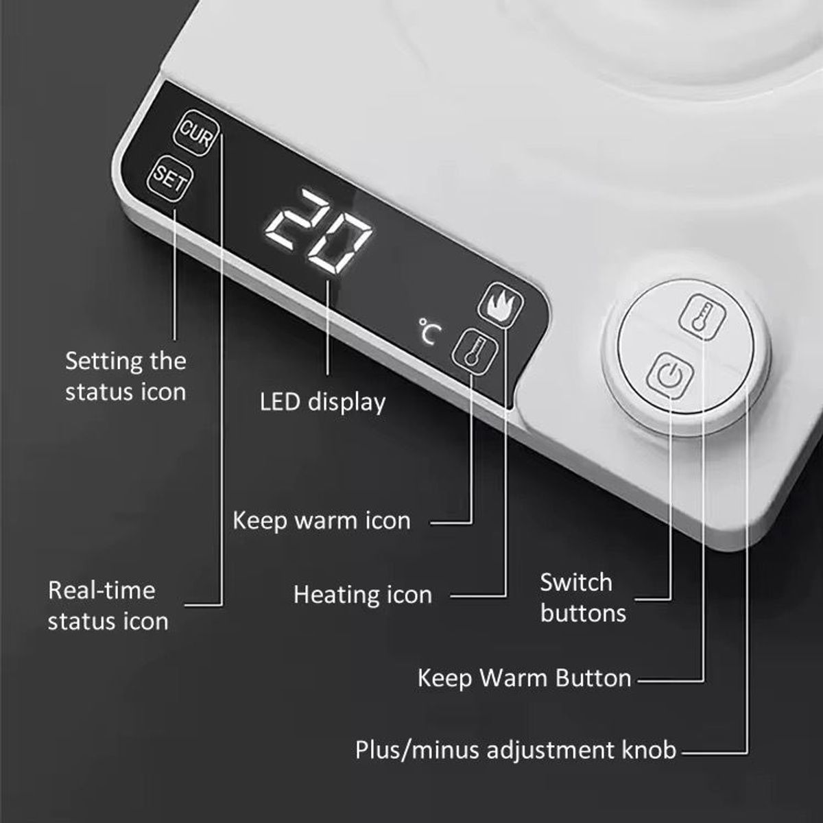 GENERICO - TETERA INTELIGENTE 1LT BLANCO