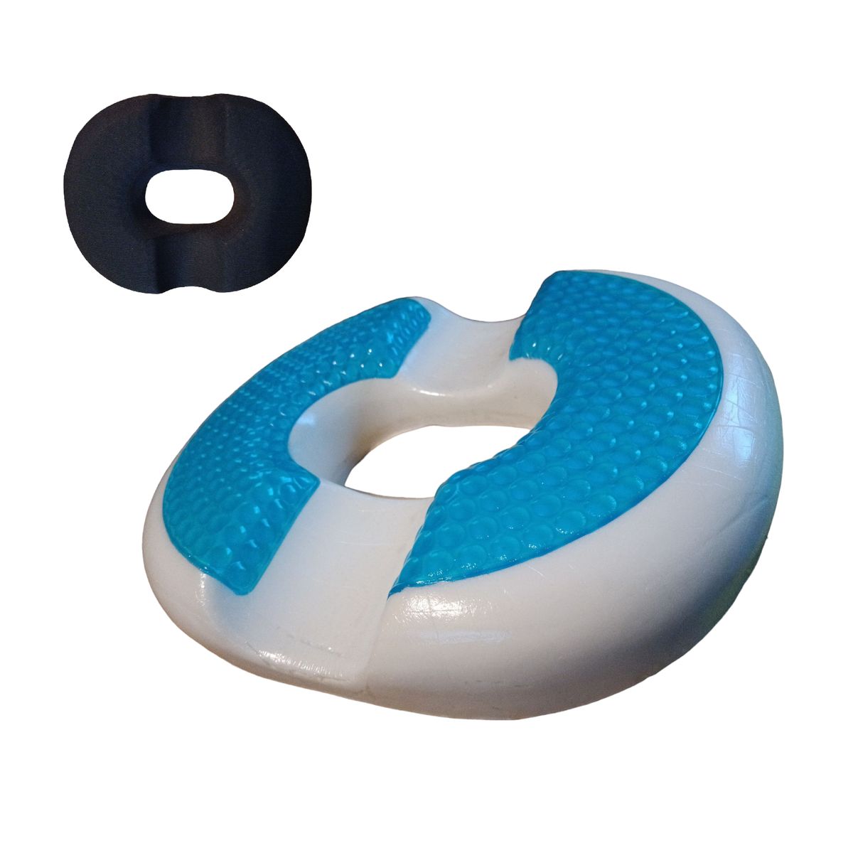 GENERICO - Asiento Dona Cojín Viscoelastico Con Gel Para Coxis BLACK