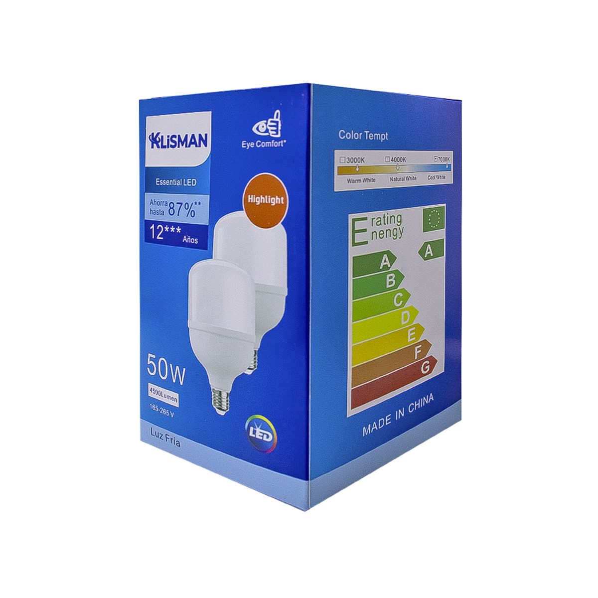 KLISMAN - Pack x2 foco bombilla 50W E27 KLISMAN