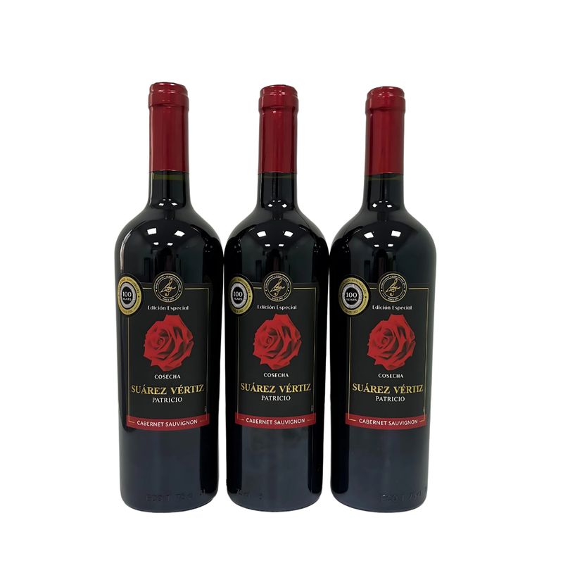 SUAREZ VERTIZ PATRICIO - PACK 3 VINOS CABERNET SAUVIGNON BOTELLA 750 ML