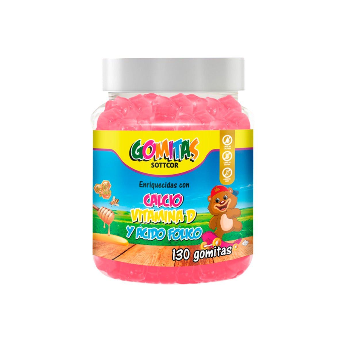 GENERICO - Gomitas para Niños Calcio 130 Gomitas Sottcor