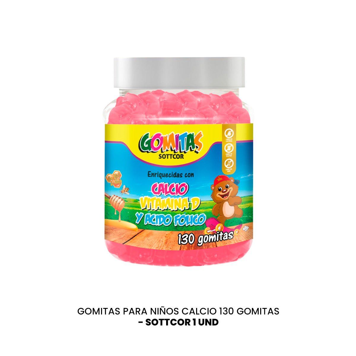 GENERICO - Gomitas para Niños Calcio 130 Gomitas Sottcor