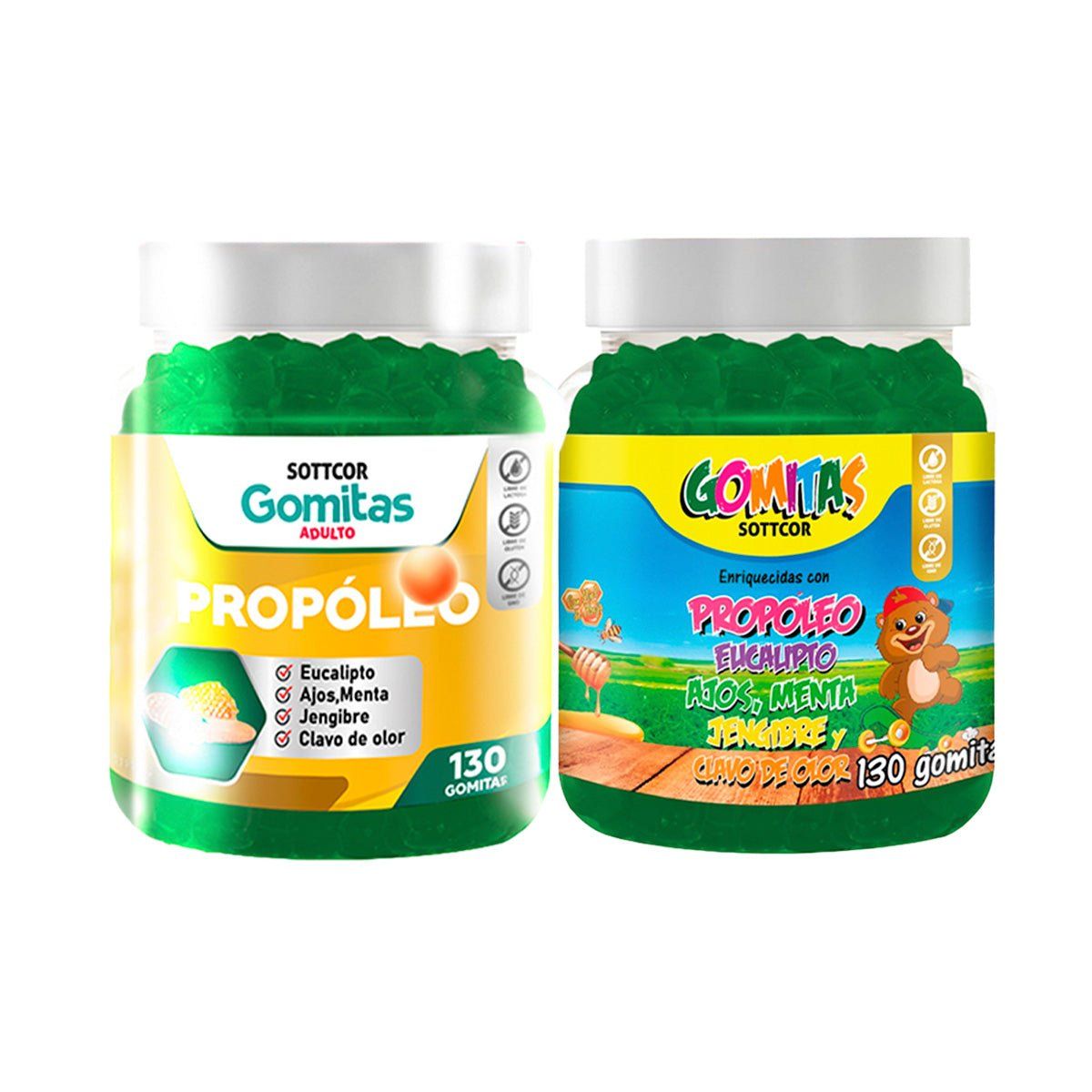 GENERICO - Duo Gomitas Propoleo Niños + Propolio Adulto Sottcor