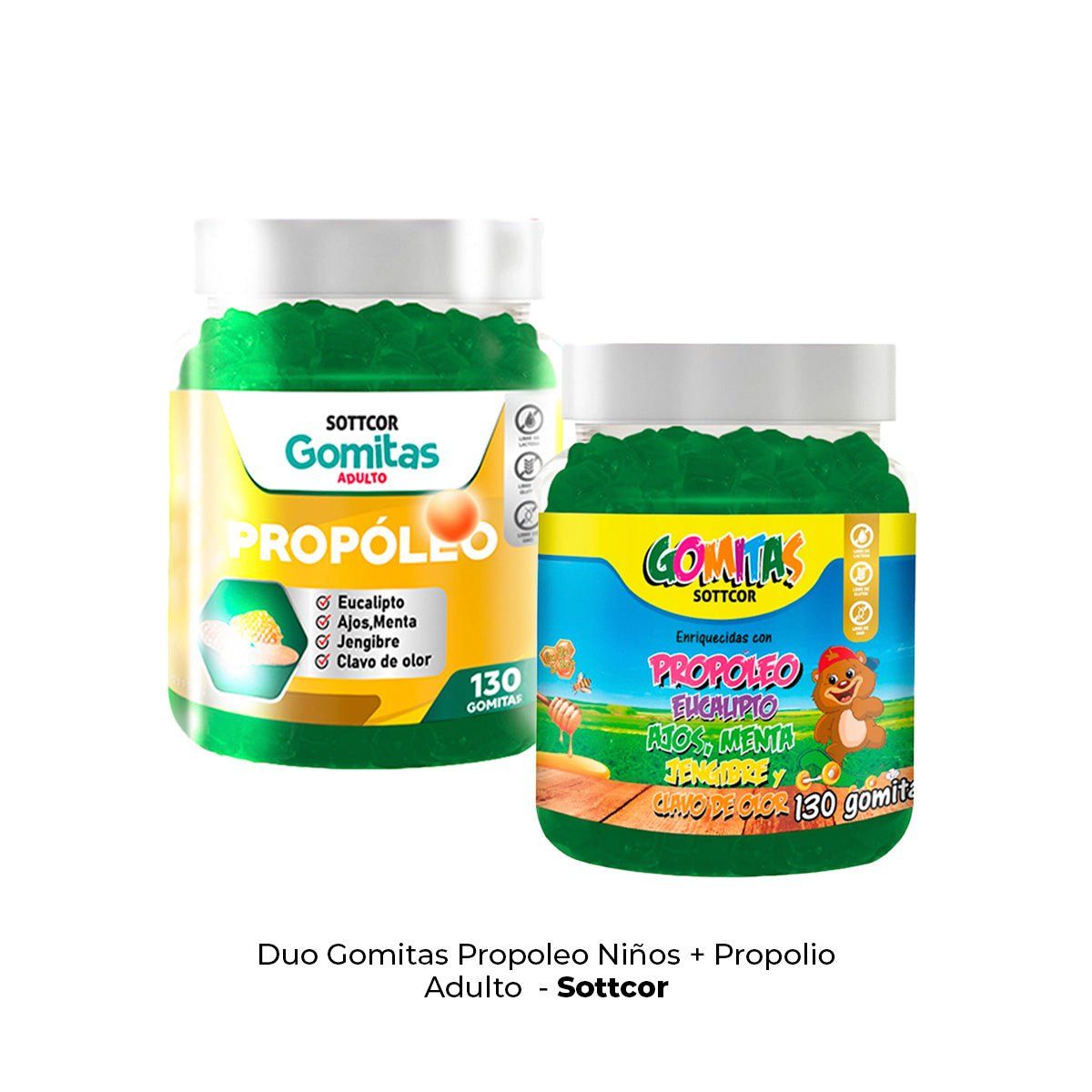 GENERICO - Duo Gomitas Propoleo Niños + Propolio Adulto Sottcor