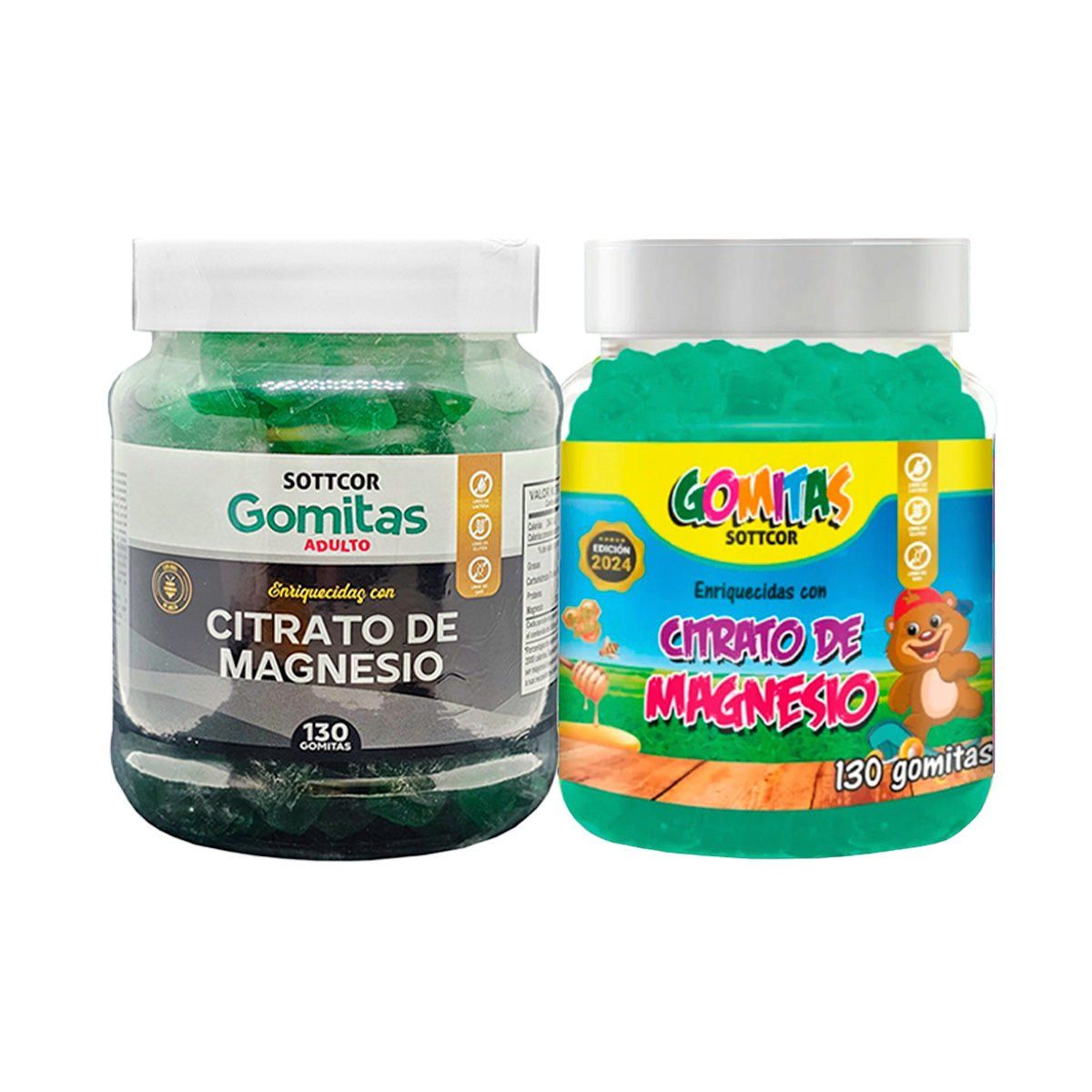 GENERICO - Duo Gomitas Magnecio Niños + Citrato de Magnesio Adulto Sottcor