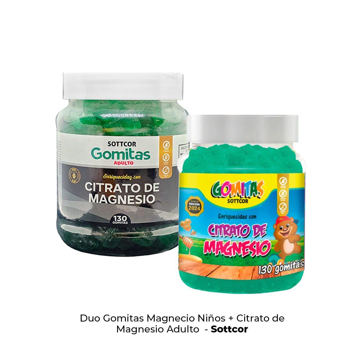 GENERICO - Duo Gomitas Magnecio Niños + Citrato de Magnesio Adulto Sottcor