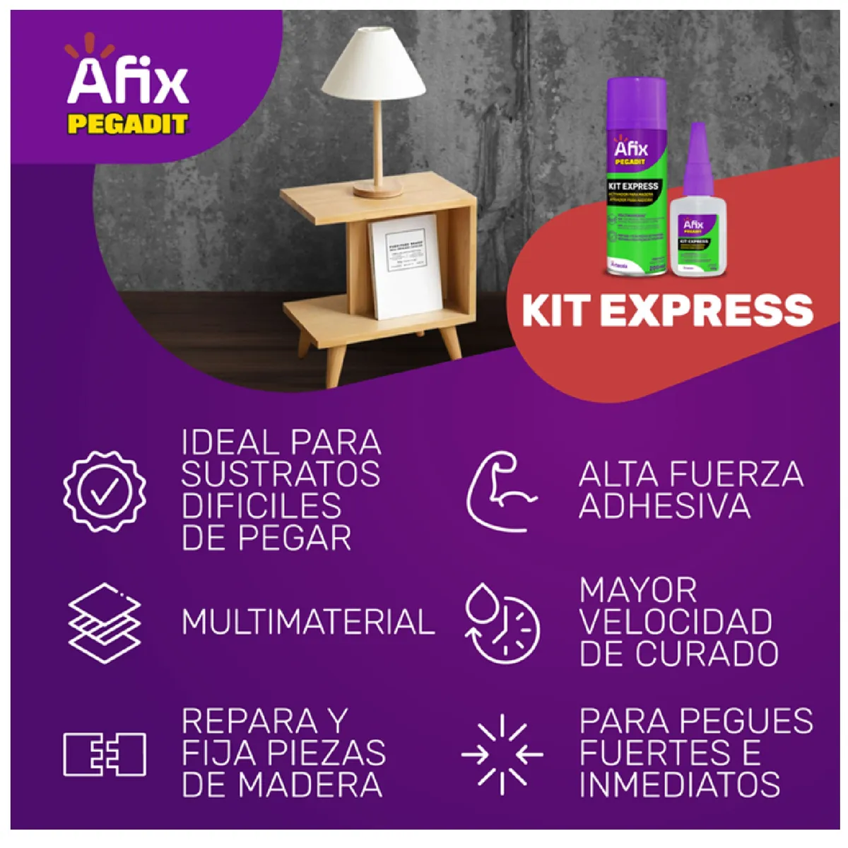 GENERICO - AFIX PEGADIT KIT EXPRESS 100g + 200ml