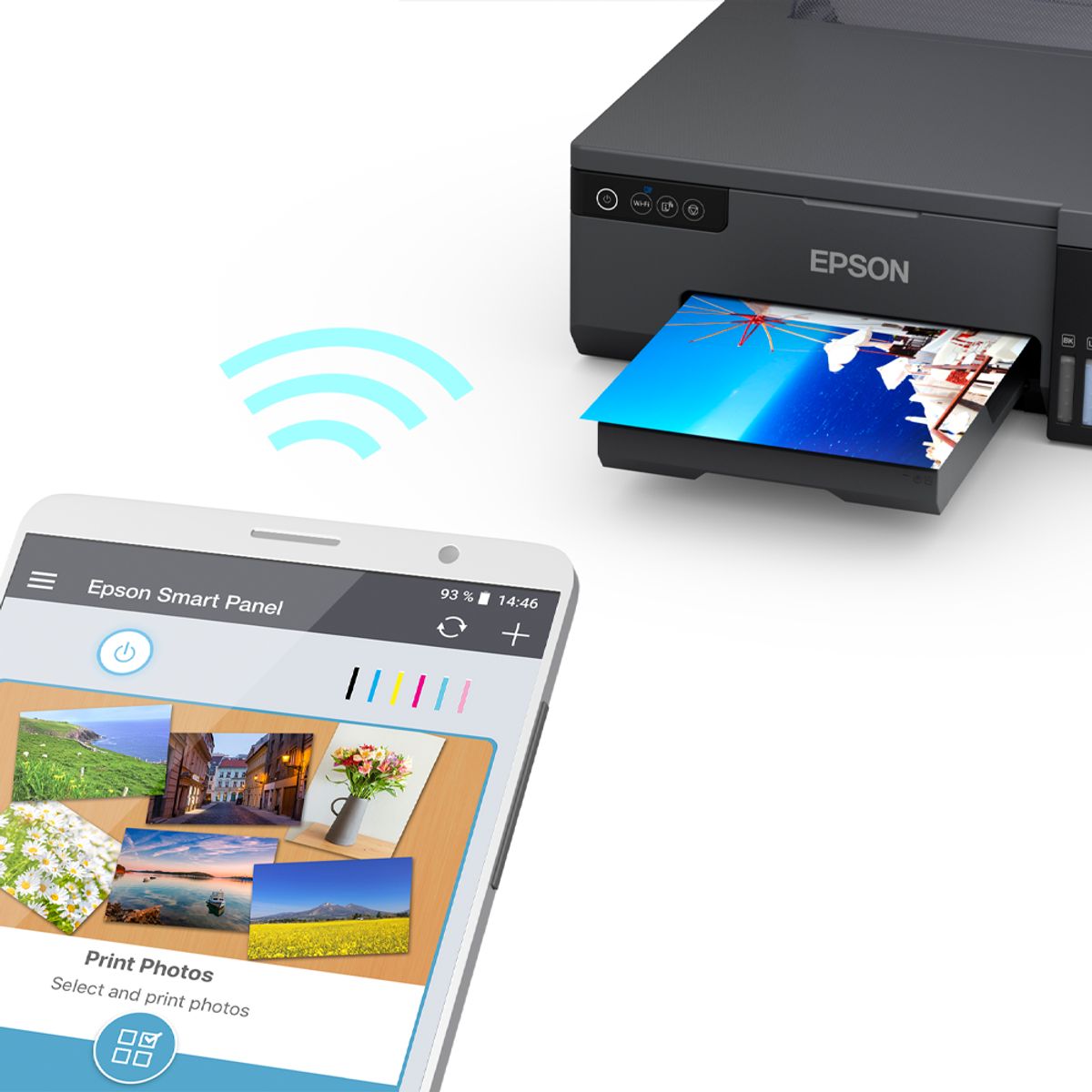 EPSON - Impresora Fotografica Epson Ecotank L8050 PVC CD DVD USB Wi-Fi Direct
