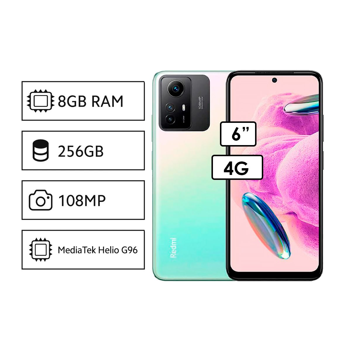 REDMI - Celular Redmi Note 12s 8GB RAM 256GB VERDE