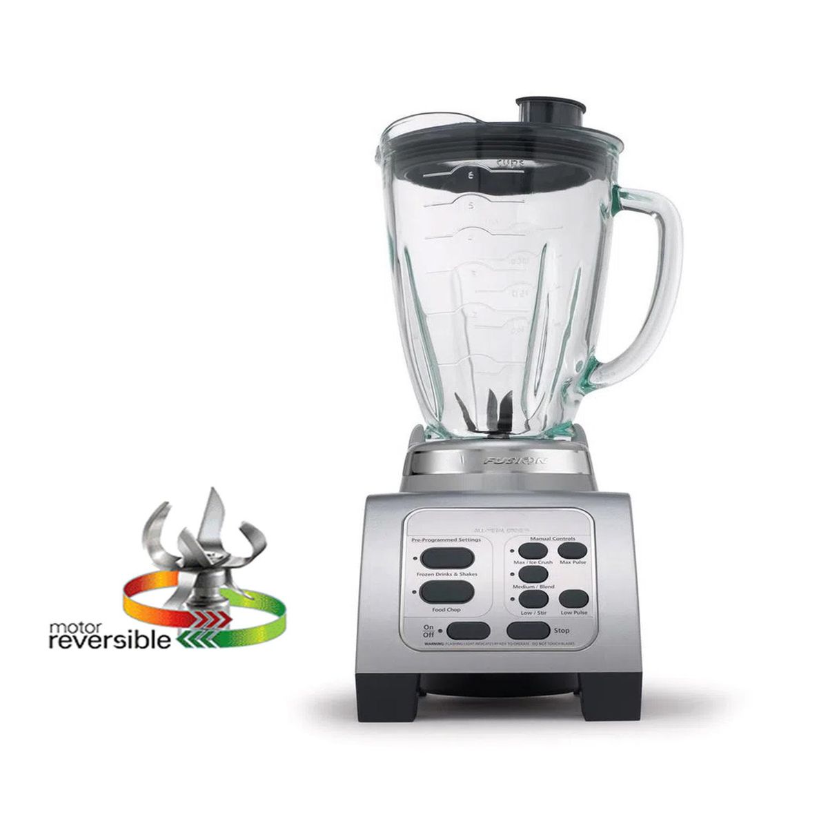 GENERICO - Licuadora FOSTERIER con Motor Reversible Vaso de Vidrio Templado Gris