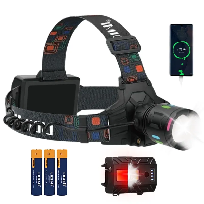 LIDIMI - Linterna Frontal LED Recargable 10W Aluminio Ajustable Impermeable