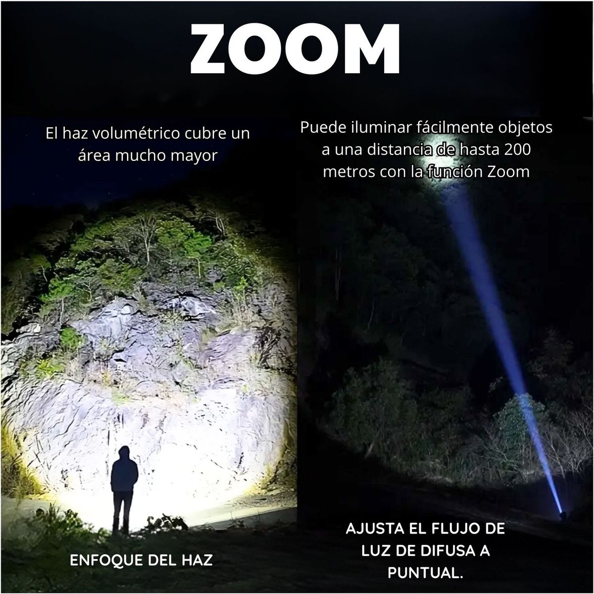 LIDIMI - Linterna Frontal LED Recargable 10W Aluminio Ajustable Impermeable