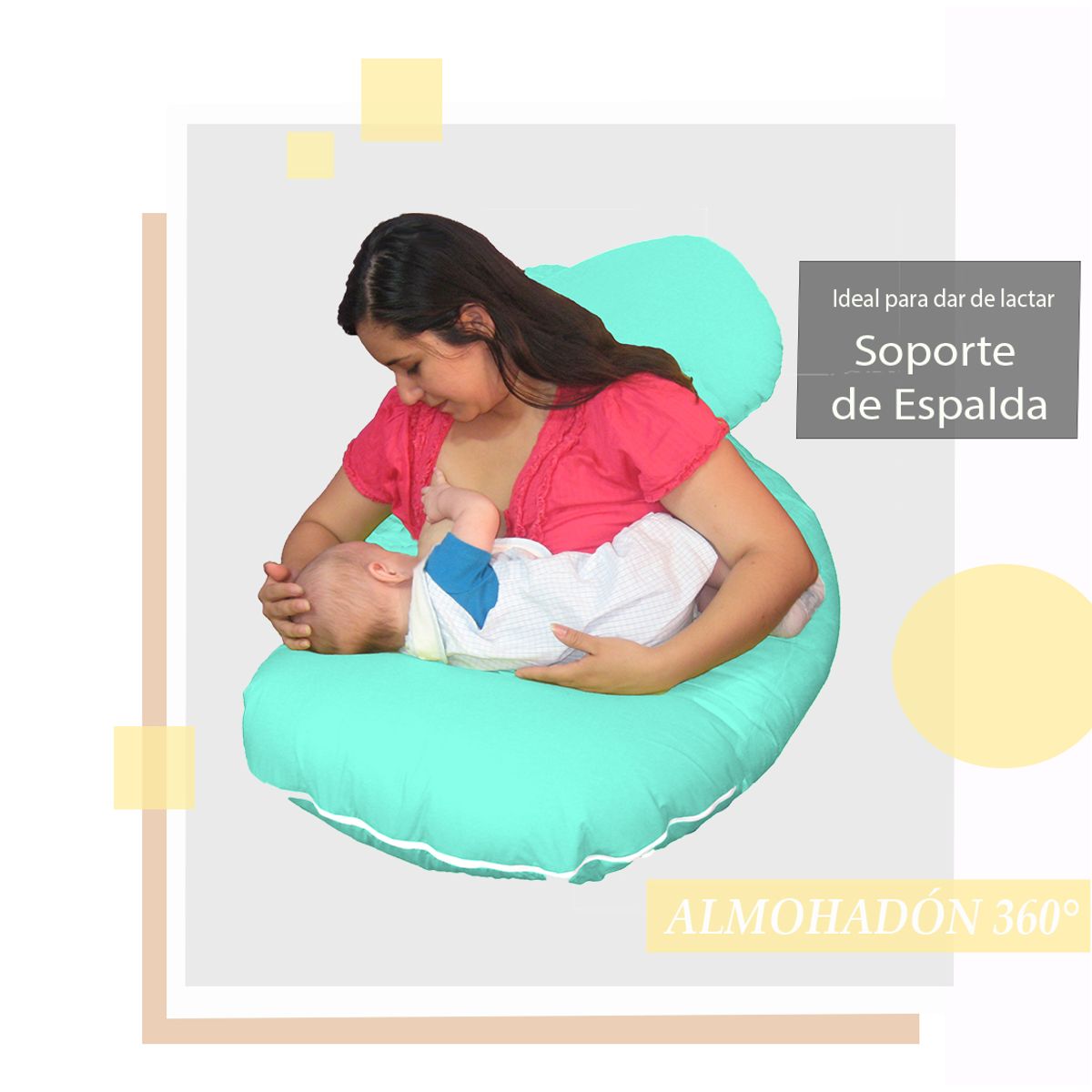 GENERICO - Cojin Ergonomico Embarazada Lumbar 360°