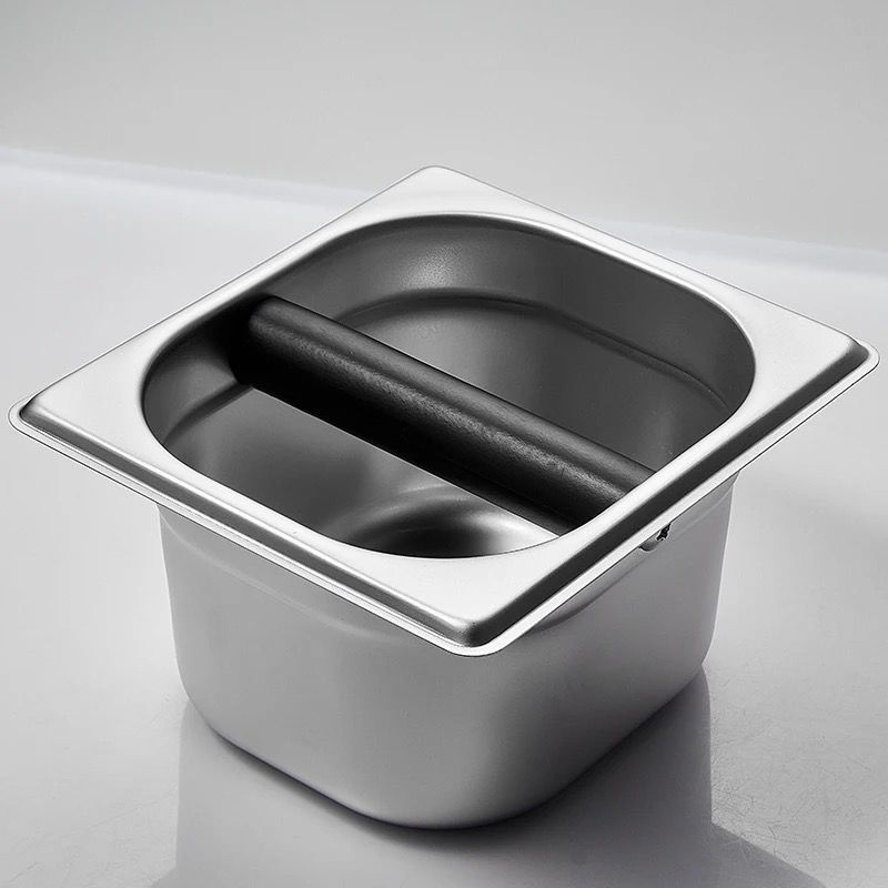 GENERICO - KNOCK BOX ACERO - TACHO RESIDUOS DE CAFE