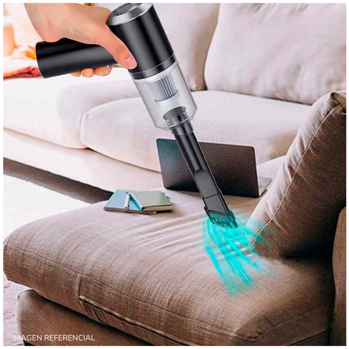 INSPIRA MARKET - Aspiradora Portátil 3 en 1 para Auto Oficina y Hogar Recargable USB