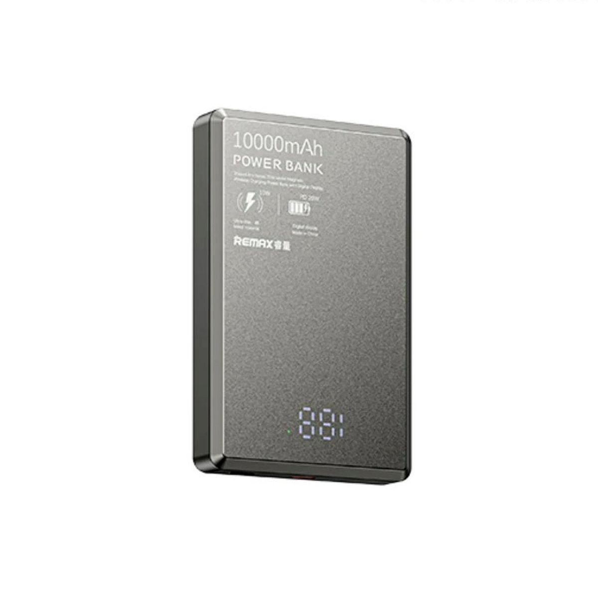 REMAX - Power Bank Inalámbrico Magnético Remax RPP-109 10000mAh 20W Gris