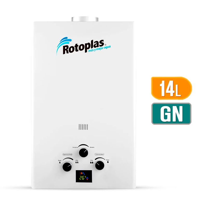 ROTOPLAS - Terma a Gas Natural Rotoplas Flaming GN 14L