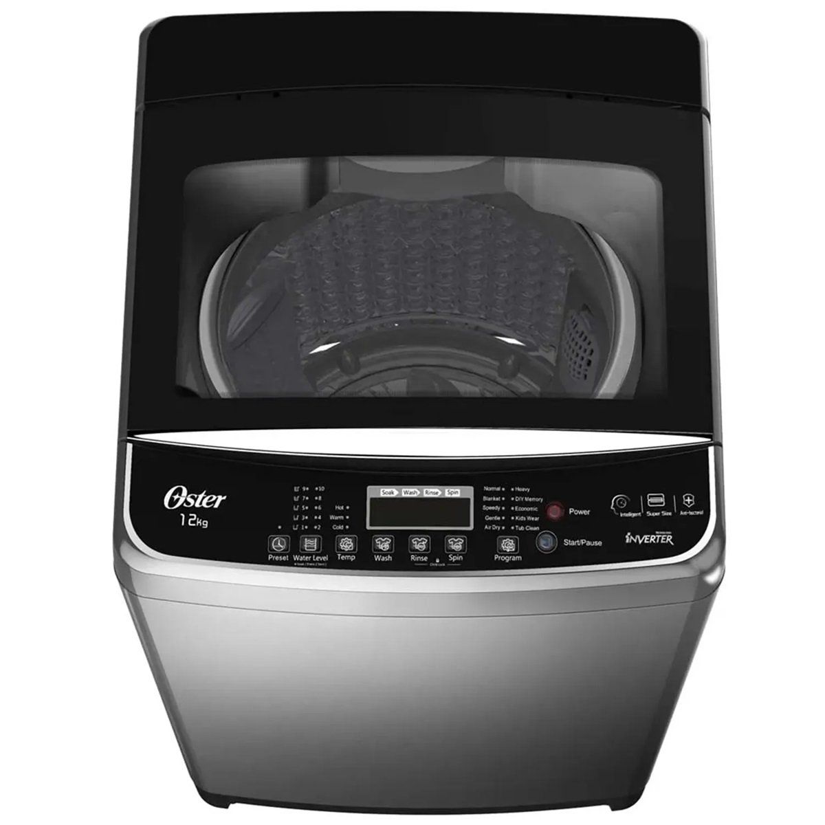 OSTER - LAVADORA OSTER CARGA SUPERIOR 15KG OS-PWSMD15WBSI BLACK INOX