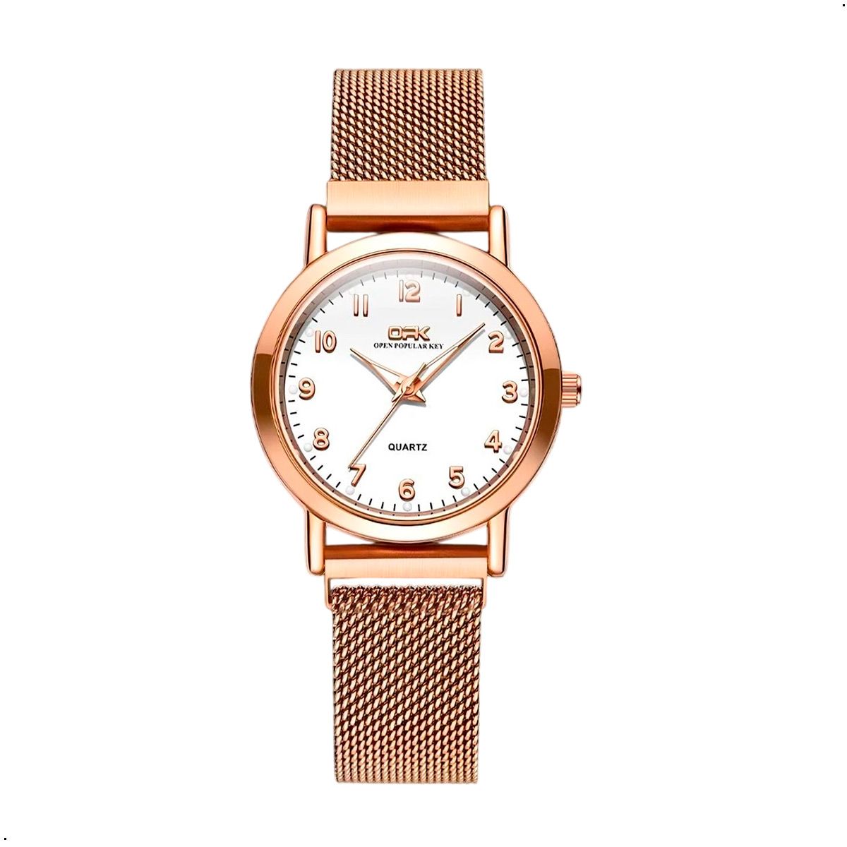 GENERICO - Reloj Opk De Pulsera Para Mujer Oro Rosa 8115