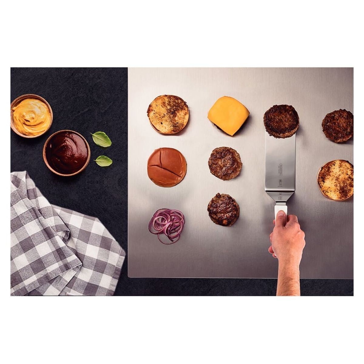 TRAMONTINA - ESPATULA DE FRITURA TRAMONTINA DE ACERO INOXIDABLE 8X3