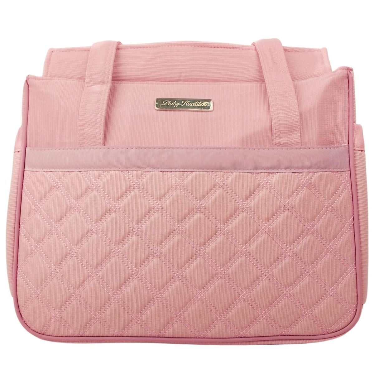 GENERICO - Bolso Pañalera Tela Coco - Palo Rosa