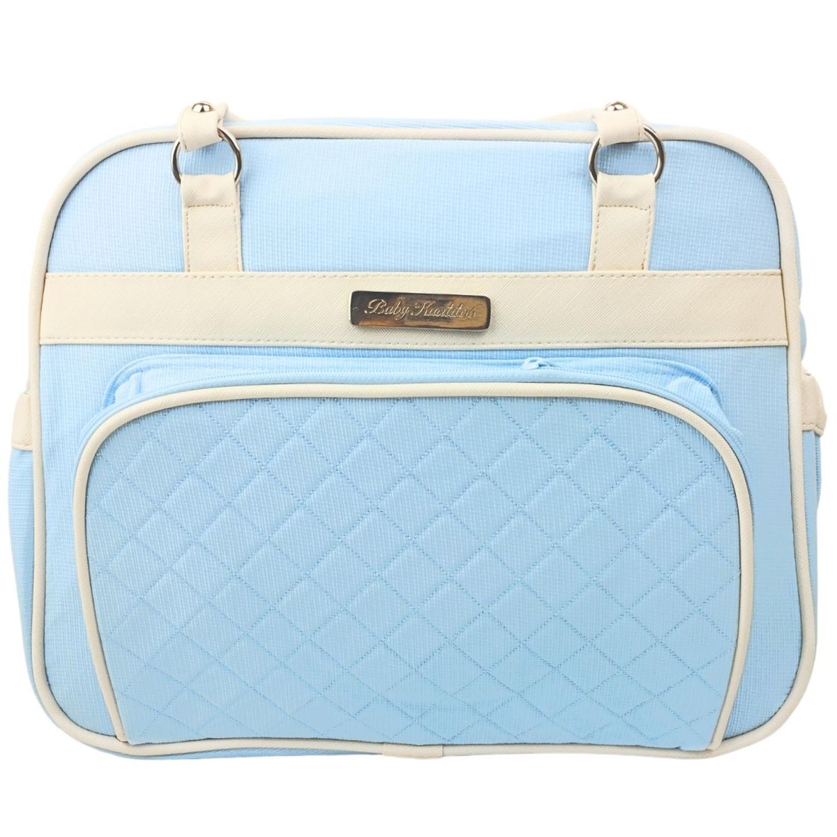 GENERICO - Bolso Pañalera Tela Filo - Celeste